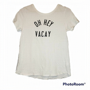 3 for $25 Old Navy Oh Hey Vacay White Ladies tee-shirt small t-shirt